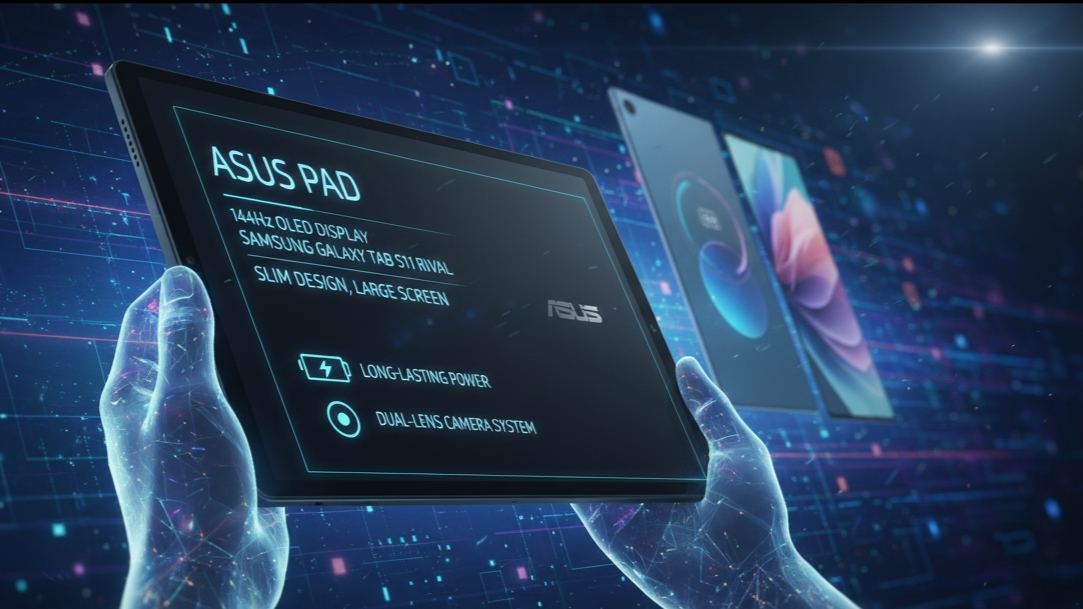 ASUS New Pad Rival Rumored: 144Hz OLED Tablet with 9000mAh Battery