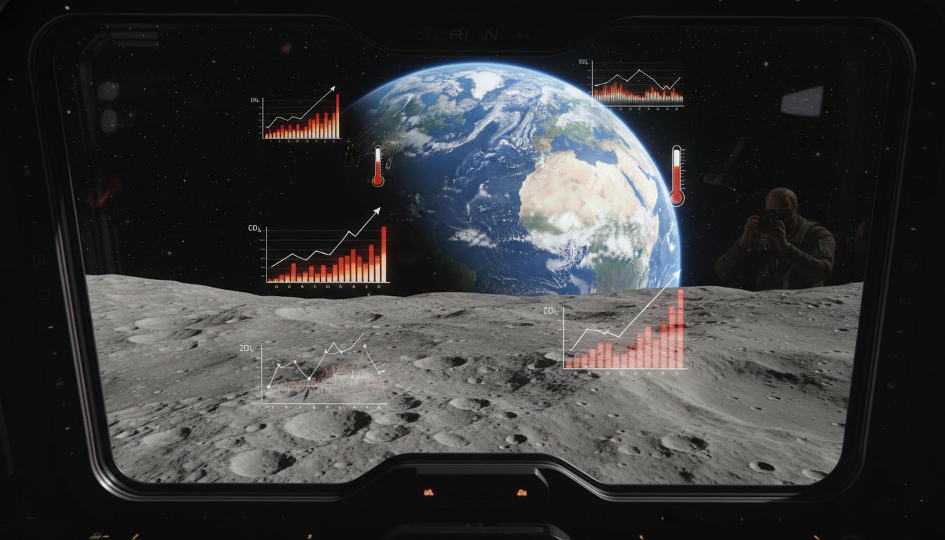 Fifty-Eight Years of Change: Apollo's 'Earthrise' to Artemis's 'Earthset' Reveals Planetary Transformation