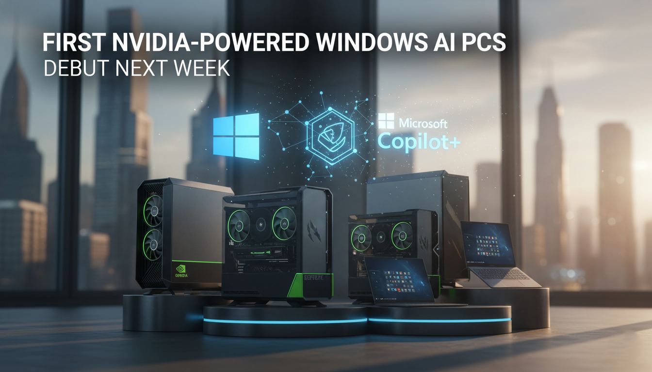 First Nvidia-Powered Windows PCs Set for Debut Next Week